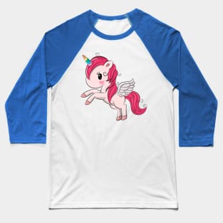 Cute baby Pegasus unicorn. Very beautiful design for kids. Baseball T-Shirt
